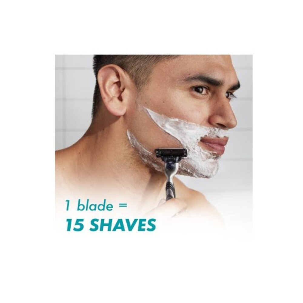 Gillette Mach3 Razor for Men, 1 Razor Handle + 2 Blade Refills - Picture 3 of 10